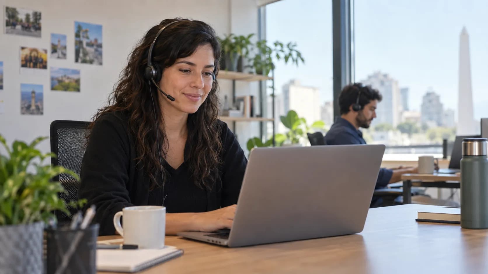 Equipo de atención al cliente coordinando consultas por canales digitales