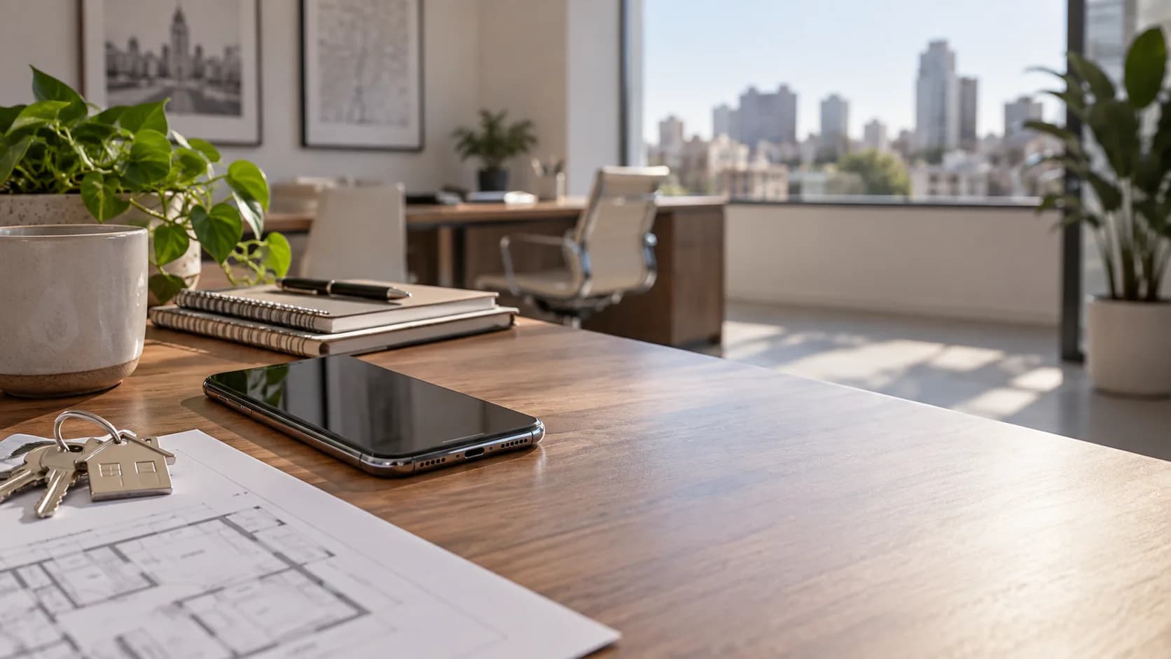 Consulta inmobiliaria recibida por WhatsApp junto a información de una propiedad
