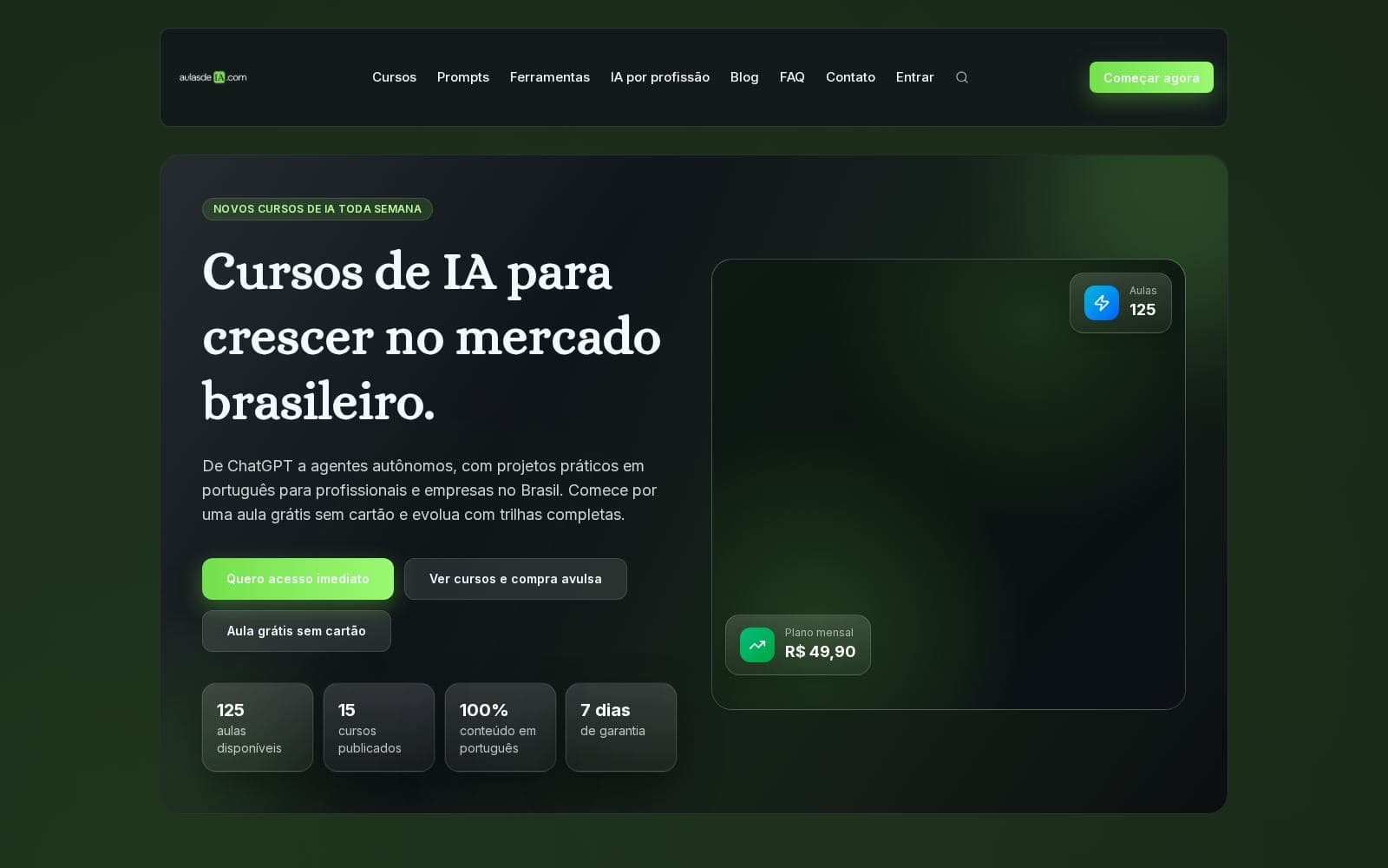 Aulas de IA Portfolio cover