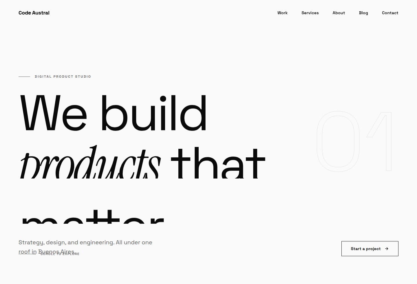 Code Austral Live product capture