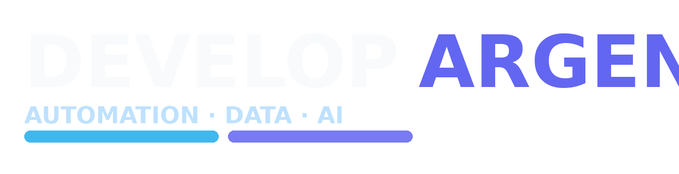 Develop Argentina Logo Wordmark Light
