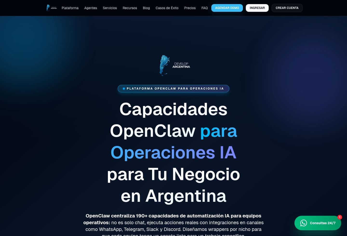 Develop Argentina Live product capture