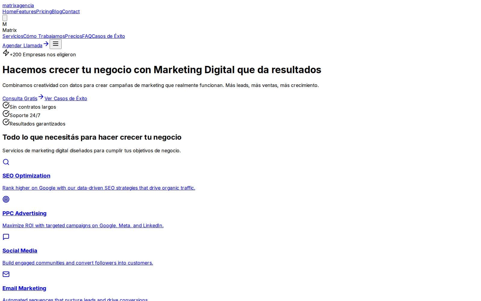 MATRIX Agencia Portfolio cover