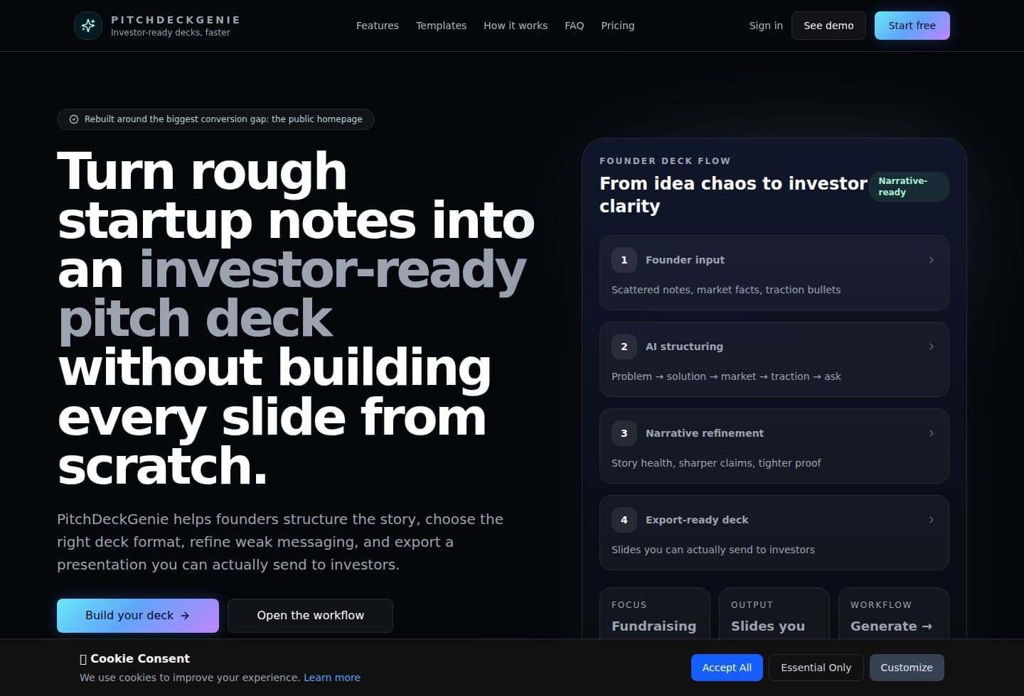 PitchDeckGenie Pitchdeckgenie Com