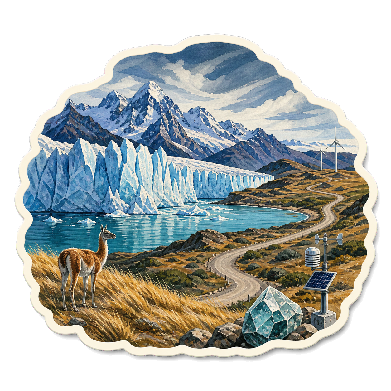 Sticker generado de Santa Cruz